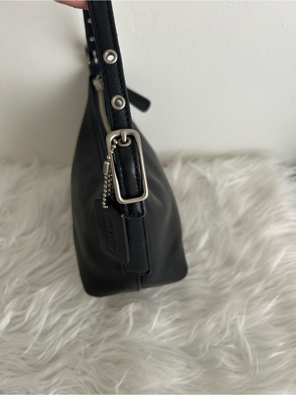 Vintage Coach black Legacy West Demi 9844 Glove Leather Y2K Mini Shoulder Bag - Picture 8 of 15